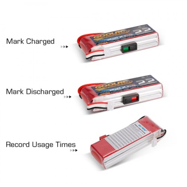 10pcs EV-PEAK GA102 Power Display Indicator Charge Marker Record Sticker for Rechargeable Battery