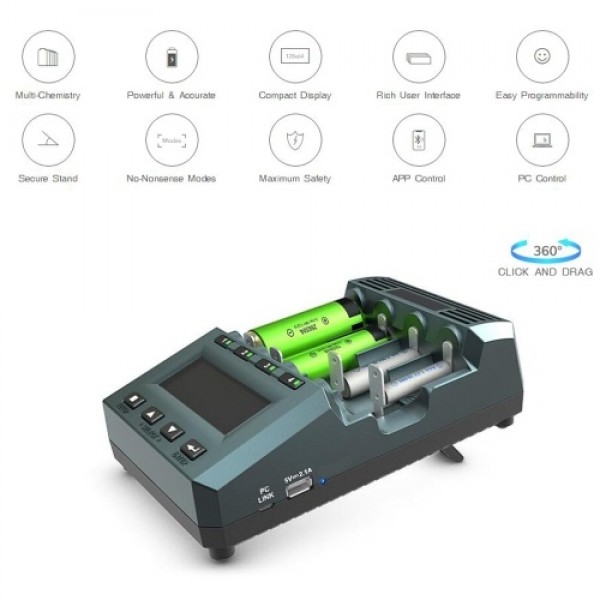 Smart Battery Charger for NiZn Lithium-Ion LiIo4.35 LiFePO4 Battery