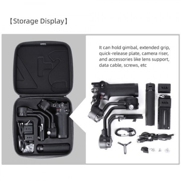 Carrying Case Portable Bag Compatible with DJI RSC2 Gimbal Durable Shock-proof Storage Box Handbags with Adjustable Shoulder Str