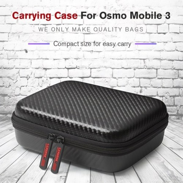 STARTRC Carry Case Mini Hard Travel Storage Bag PU Handbag for DJI Osmo Mobile 3 Action Camera