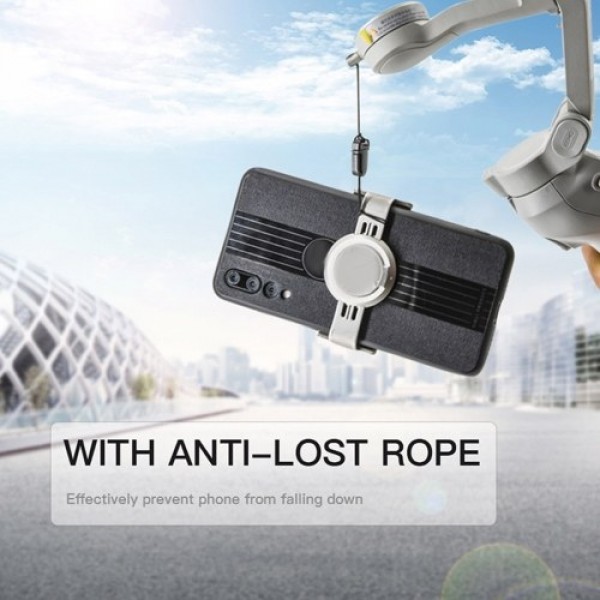 Compatible with DJI OM4 Mobile 3 Phone Holder Clip Anti-lost Rope Strap Anti-drop Expansion Accessory