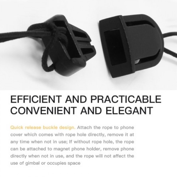 Compatible with DJI OM4 Mobile 3 Phone Holder Clip Anti-lost Rope Strap Anti-drop Expansion Accessory