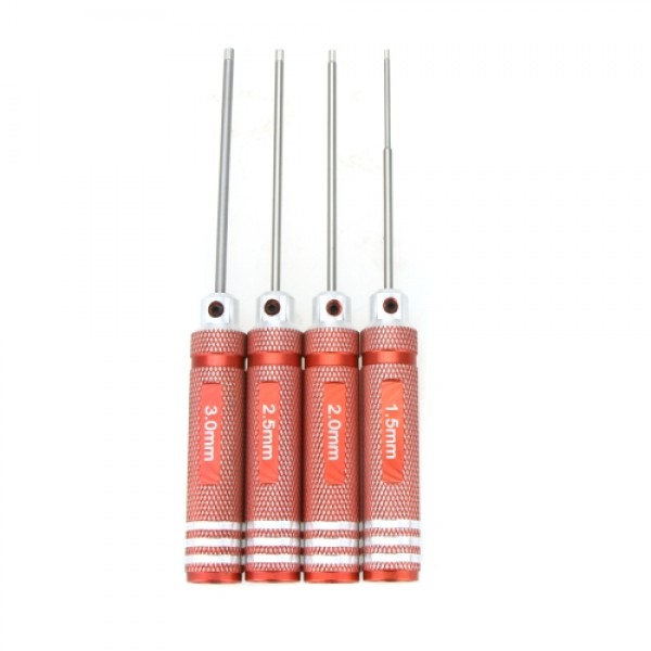 Titanium Nitride TiNi Hex Driver Wrench 4Pcs Set 1.5mm/2mm/2.5mm/3.0mm for RC Helicopter Repair