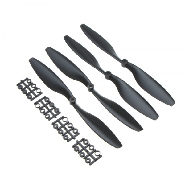 2 Pairs Carbon Nylon 10x4.5" 1045 1045R CW CCW Propeller Black for DJI F450 500 F550 FPV Multi-Copter QuadCopter APC