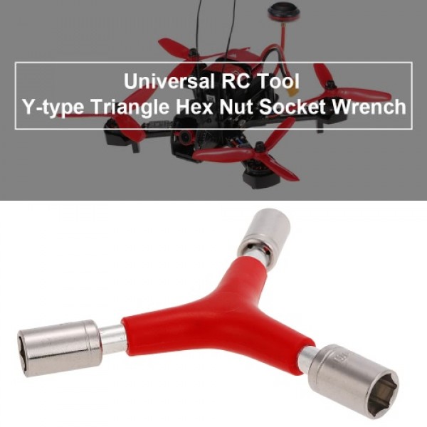 Y-Type Triangle Hex Nut 8mm 9 mm 10mm 3-Way Socket Wrench Spanner FPV Quadcopter Propeller Changer Universal RC Tool