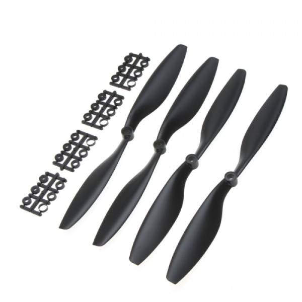 2 Pairs Carbon Nylon 10x4.5" 1045 1045R CW CCW Propeller Black for DJI F450 500 F550 FPV Multi-Copter QuadCopter APC