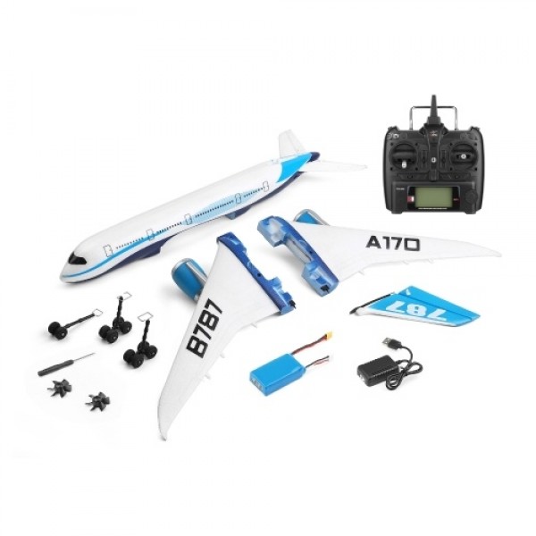 WLtoys A170 2.4GHz RC Plane 6-axis Gyro Gliding Aircraft Flight Toys 3D/6G System Stability Brushless Motor