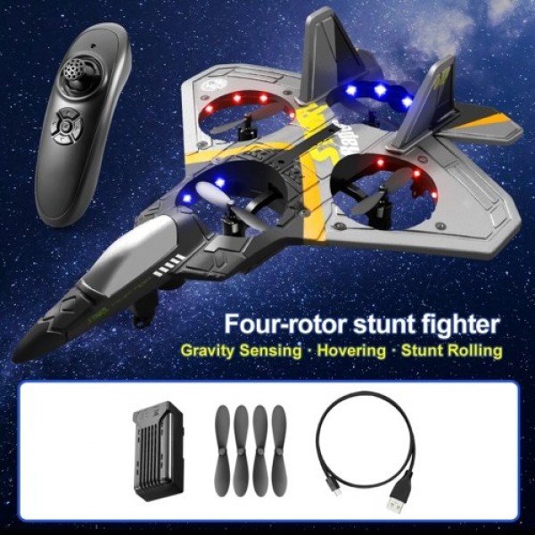 2.4GHz 6CH EPP RC Plane 4 Motor RC Aircraft with Function Gravity Sensing Stunt Roll Cool Light