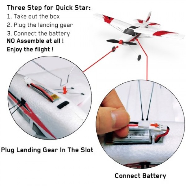 2.4GHz 4CH RC Plane 6-axis Gyro Gliding Aircraft Flight One-click Return 3 Flight Modes