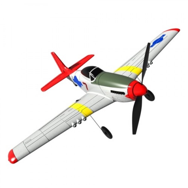 Mini Mustang P-51D 761-5 RC Airplane 2.4GHz 4CH 6-axis Gyro Gliding Aircraft Flight Toys One-Key U Turn 3 Flight Modes for Begin