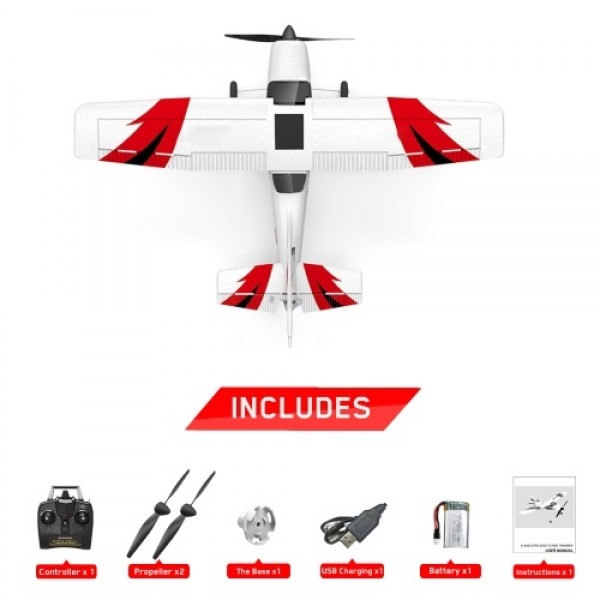 2.4GHz 4CH RC Plane 6-axis Gyro Gliding Aircraft Flight One-click Return 3 Flight Modes