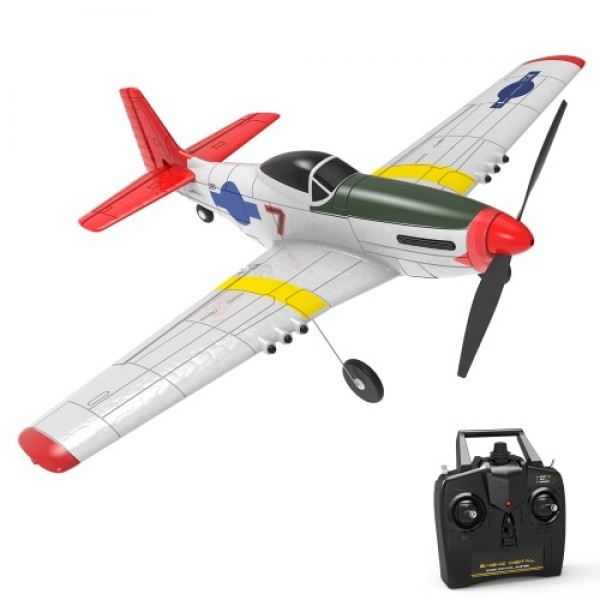 Mini Mustang P-51D 761-5 RC Airplane 2.4GHz 4CH 6-axis Gyro Gliding Aircraft Flight Toys One-Key U Turn 3 Flight Modes for Begin