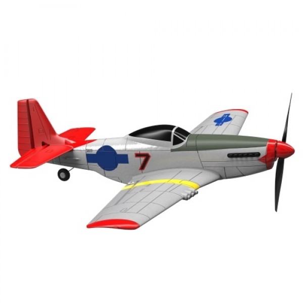 Mini Mustang P-51D 761-5 RC Airplane 2.4GHz 4CH 6-axis Gyro Gliding Aircraft Flight Toys One-Key U Turn 3 Flight Modes for Begin