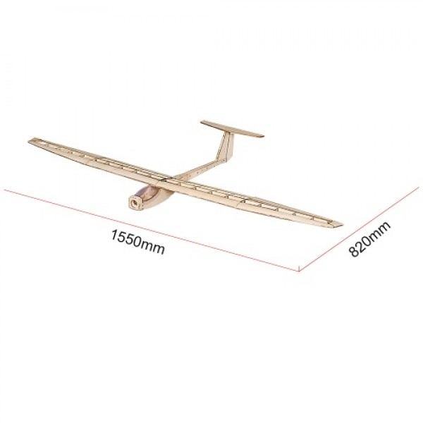 Dancing Wings Hobby F1501 Balsa RC Airplane Glider