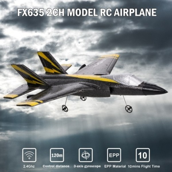 FX635 RC Airplane RC Aircraft 2.4Ghz Remote Control Foam Glider RC Glider Plane Fixed Wing Airplane Toys for Kids Beginners Adul