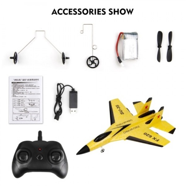 2.4GHz RC Plane Gliding SU-35 Aircraft Model EPP Flight Toys 3-axis Gyro Stability RC Airplane