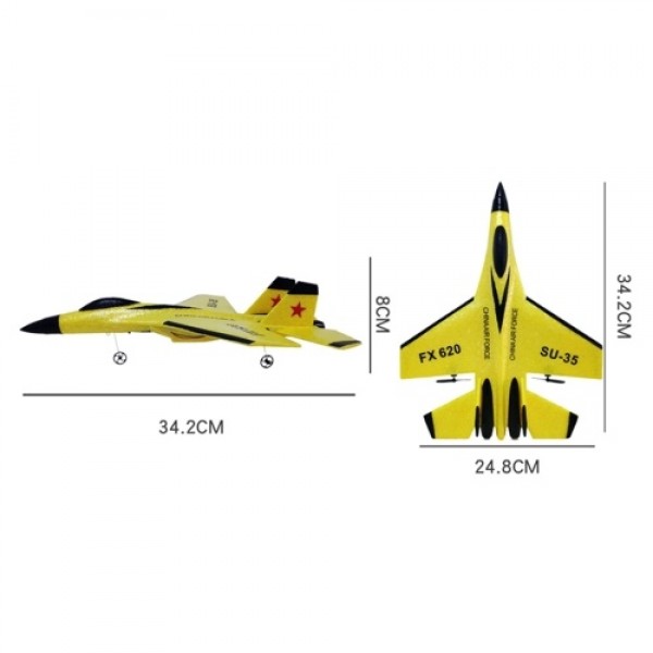 2.4GHz RC Plane Gliding SU-35 Aircraft Model EPP Flight Toys 3-axis Gyro Stability RC Airplane