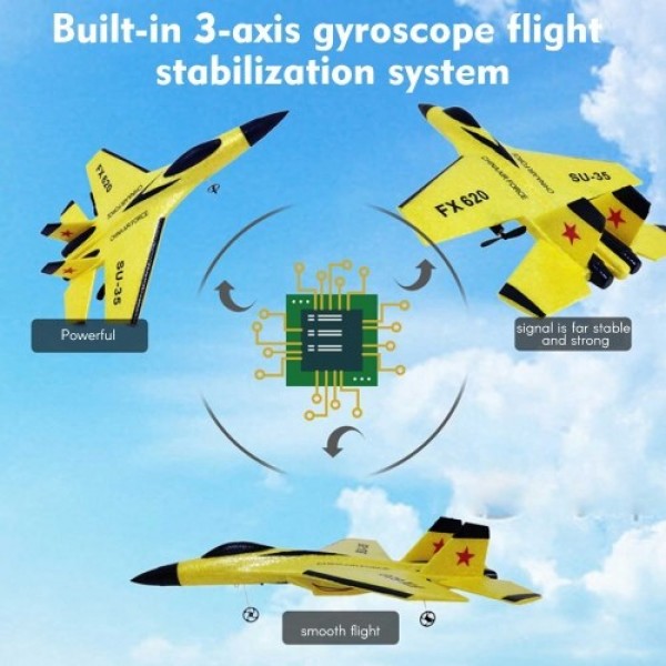 2.4GHz RC Plane Gliding SU-35 Aircraft Model EPP Flight Toys 3-axis Gyro Stability RC Airplane