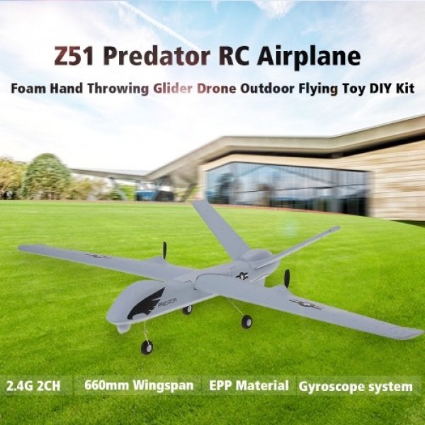 Z51 2.4G 2CH Predator Remote Control RC Airplane