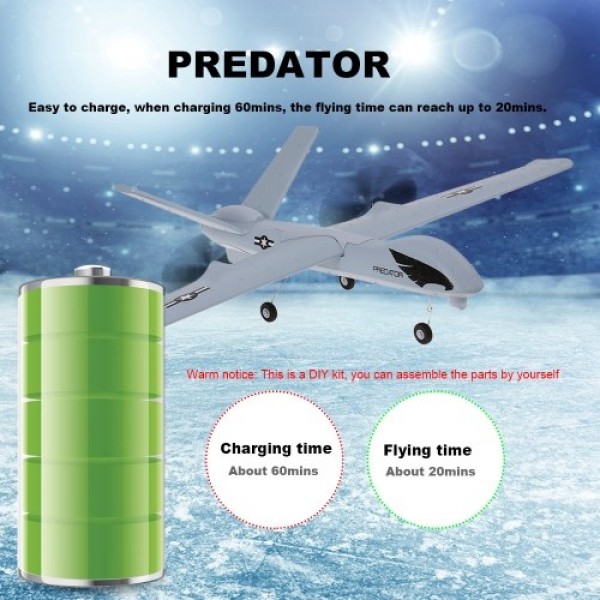 Z51 2.4G 2CH Predator Remote Control RC Airplane