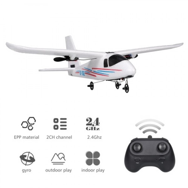 2.4GHz 2CH Small Plane DIY Flight RC Airplane Toys for Kids Boys