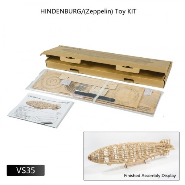 DWH VS35 1:453 Scale D-LZ129 Airship 540mm Length Wooden Static DIY Building Model