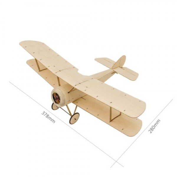 DWH K06 Sopwith Pup RC Airplane Balsa Wood Aircraft 378mm Wingspan Outdoor Flight Toys DIY Assembly Model KIT Version