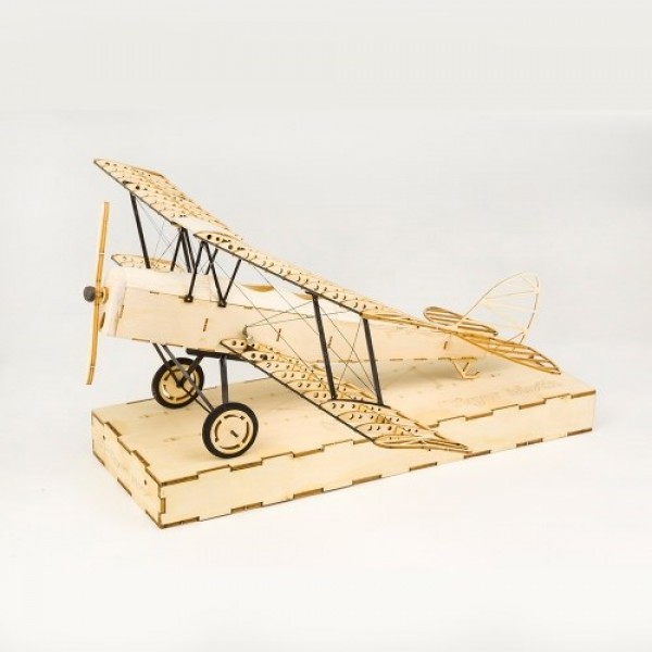 Dancing Wings Hobby VX10 1/18 De Havilland Tiger Moth 400mm Wingspan Wooden Static Airplane Model