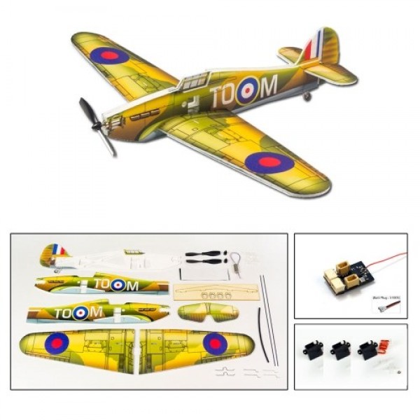 DWH E28 Hurricane RC Airplane Outdoor Flight Toys DIY Assembly Model with Mini RX(5A ESC S-FHSS)