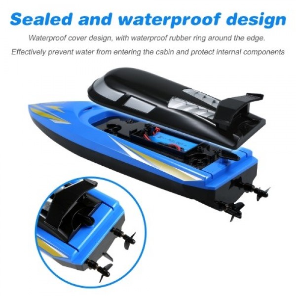 Remote Control Boats 25km/h 2.4GHz Large Size RC Boat 3-speed Low Battery Alarm