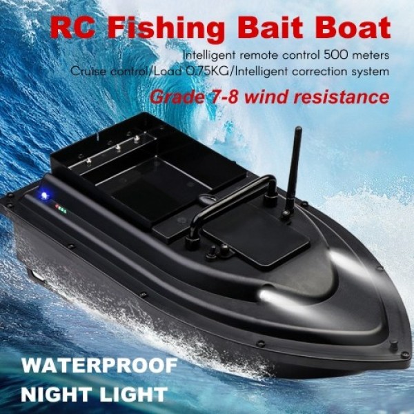 0.75kg Loading 500M Remote Control RC Fishing Bait Boat Fish Finder Double Motor Night Light(5200mah battery)