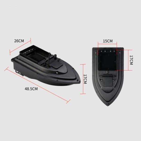 0.75kg Loading 500M Remote Control RC Fishing Bait Boat Fish Finder Double Motor Night Light(5200mah battery)