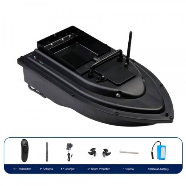 0.75kg Loading 500M Remote Control RC Fishing Bait Boat Fish Finder Double Motor Night Light(5200mah battery)