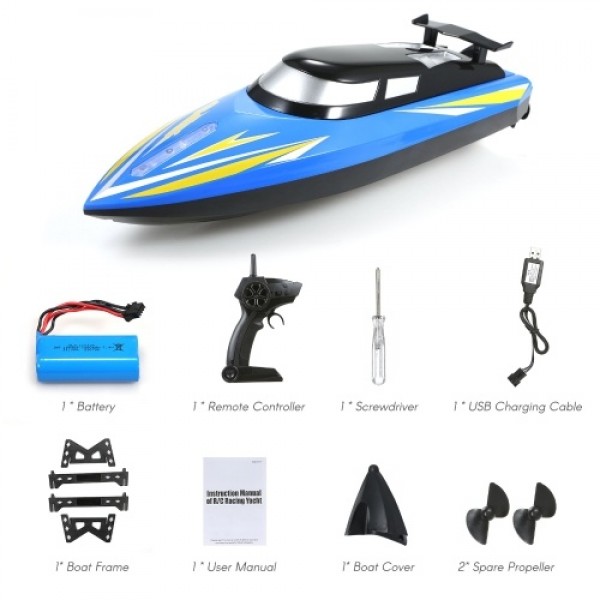 Remote Control Boats 25km/h 2.4GHz Large Size RC Boat 3-speed Low Battery Alarm