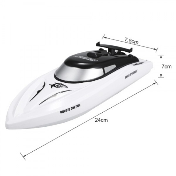 Remote Control Boats 2.4GHz RC Boat Shark Toy Gift with Removable Shark Shell