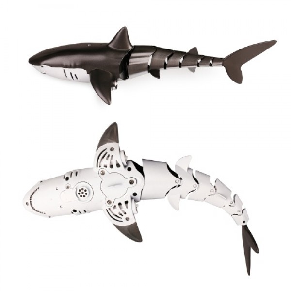 Remote Control Shark Toy 2.4GHz RC Shark for Swimming Pool Spray Water with LED Lights