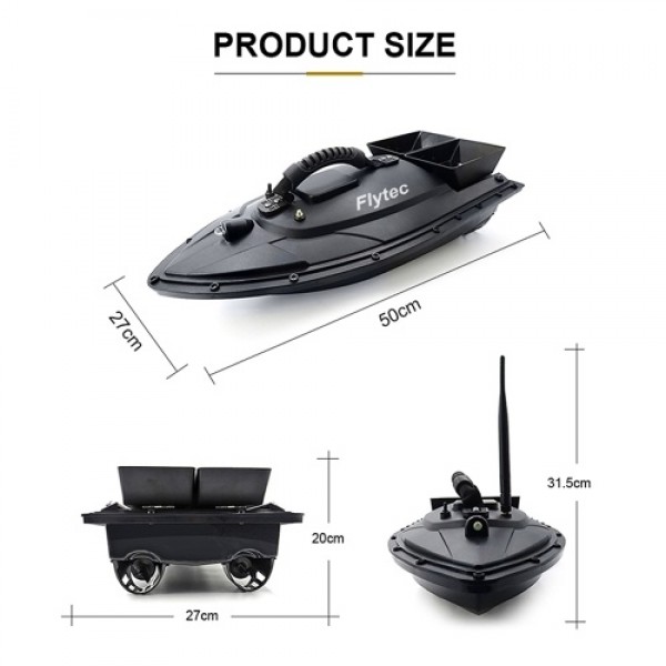 Flytec 2011-5 Fish Finder 1.5kg Loading 500m Remote Control Fishing Bait Boat RC Boat