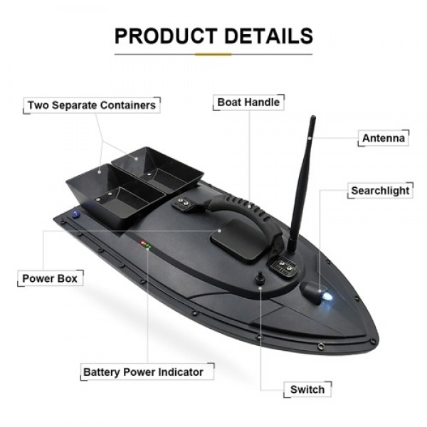 Flytec 2011-5 Fish Finder 1.5kg Loading 500m Remote Control Fishing Bait Boat RC Boat