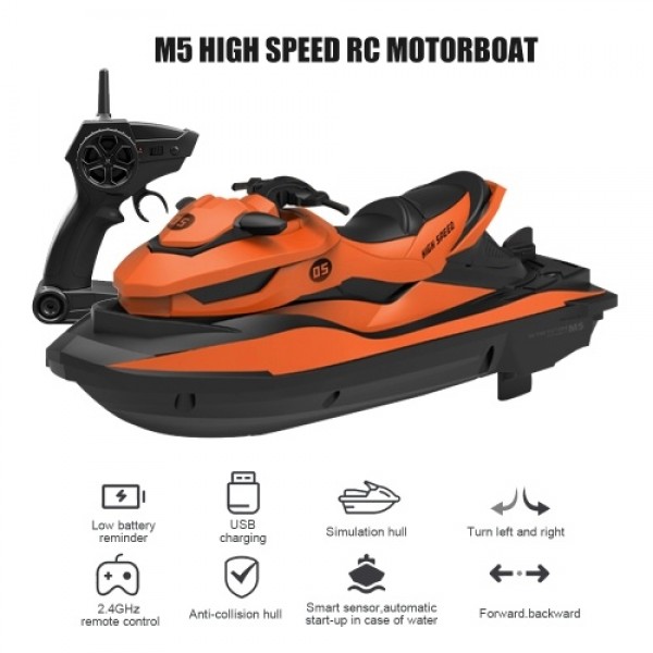 2.4Ghz RC Motor Boat RC Boat High Speed Remote Control Boat for Pools Lakes