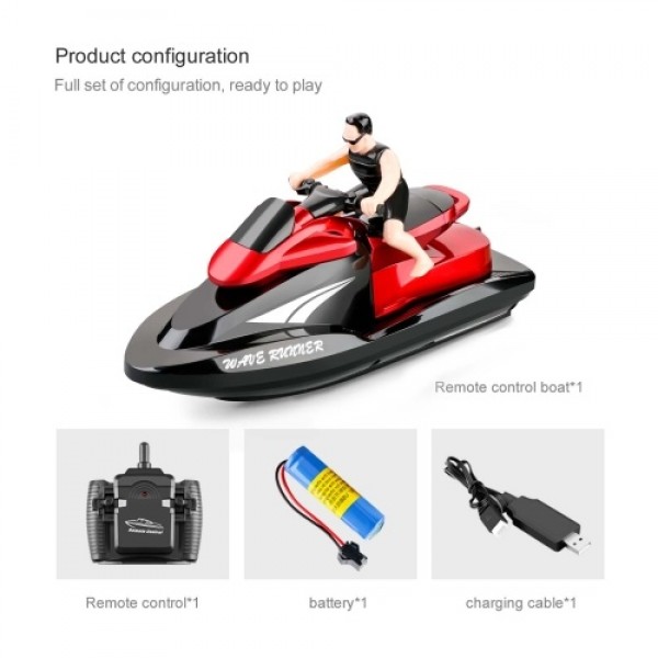 809 2.4Ghz RC Motorboat RC Boat High Speed Remote Control Boat for Pools Lakes Waterproof Toy for Kids Boys and Girls