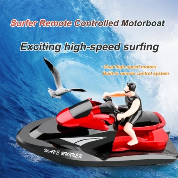 809 2.4Ghz RC Motorboat RC Boat High Speed Remote Control Boat for Pools Lakes Waterproof Toy for Kids Boys and Girls