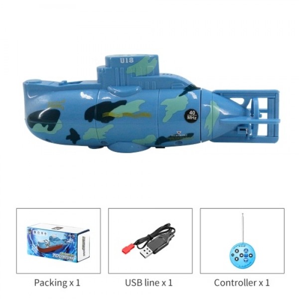 Mini RC Submarine Remote Control Boat Waterproof Diving Toy Gift for Kids