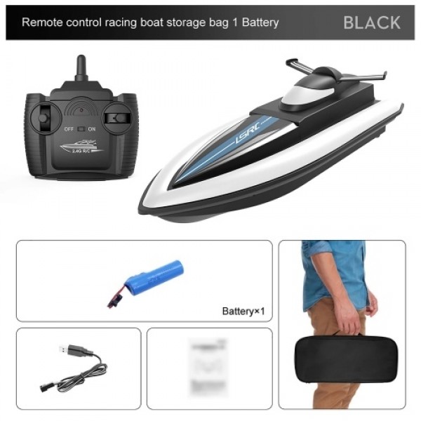 LSRC 2.4GHz RC Race Boat Waterproof Toy with Bag for Lake Pool Sea Gift for Kids Boys Girls