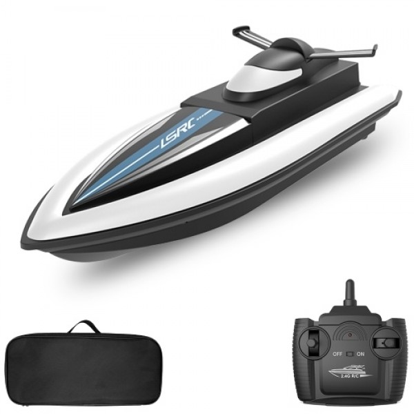 LSRC 2.4GHz RC Race Boat Waterproof Toy with Bag for Lake Pool Sea Gift for Kids Boys Girls