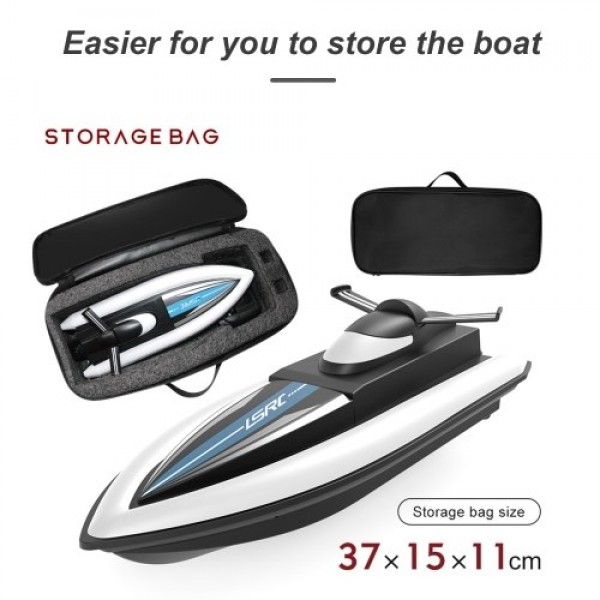 LSRC 2.4GHz RC Race Boat Waterproof Toy with Bag for Lake Pool Sea Gift for Kids Boys Girls