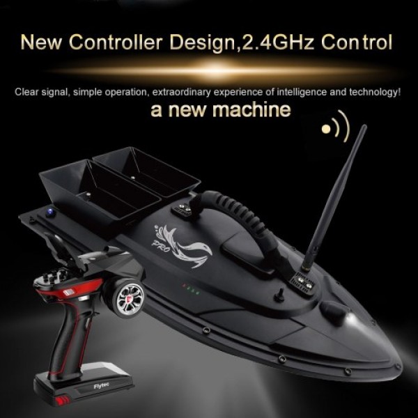 Flytec V500 RC Fishing Bait Boat RC Boat Fish Finder 1.5kg Loading 500M Remote Control Double Motor Night Light