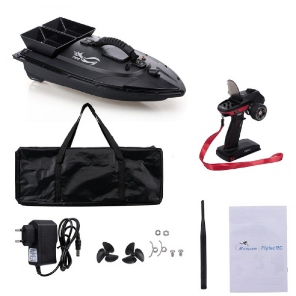 Flytec V500 RC Fishing Bait Boat RC Boat Fish Finder 1.5kg Loading 500M Remote Control Double Motor Night Light