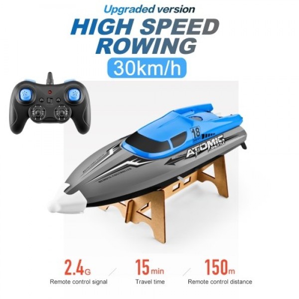 2.4GHz 4 Channel RC Boat Remote Control Boat 30KM/H High Speed IPV7 Waterproof Racing Boat for Kids Adults