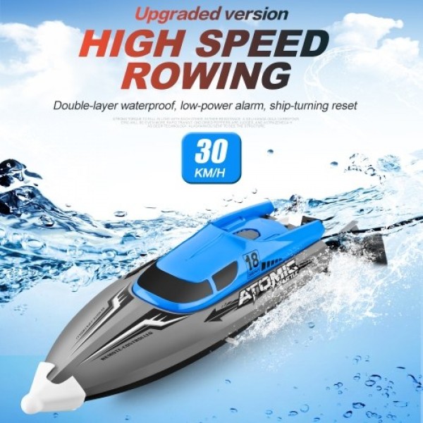 2.4GHz 4 Channel RC Boat Remote Control Boat 30KM/H High Speed IPV7 Waterproof Racing Boat for Kids Adults