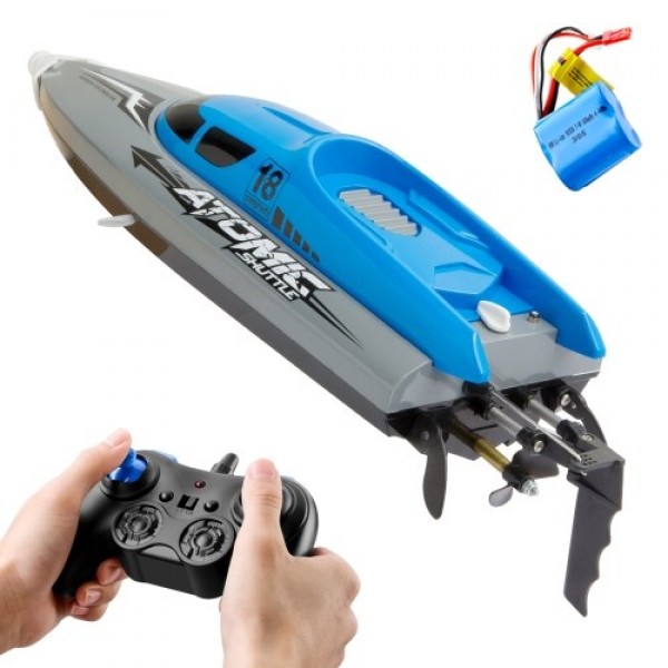 2.4GHz 4 Channel RC Boat Remote Control Boat 30KM/H High Speed IPV7 Waterproof Racing Boat for Kids Adults